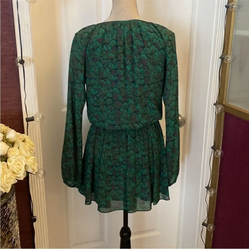 Michael Kors Green Long Sleeve Dress, XS